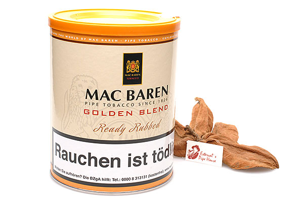 Mac Baren Golden Blend Ready Rubbed Pipe tobacco 250g Tin Mac Baren Golden Blend Ready Rubbed Pipe tobacco 250g Tin